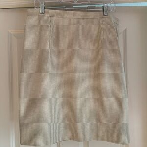 COPY - Taupe and off white checkered lined pencil skirt size 16